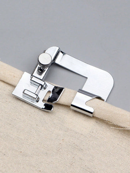 1/2Pcs Iron Alloy Rolled Hem Presser Foot, Adjustable Hemmer Foot Attachment For Most Household Sewing Machines, Universal Sewing Foot Accessories, Essential Sewing Supplies For DIY Craft Lovers, Fabr