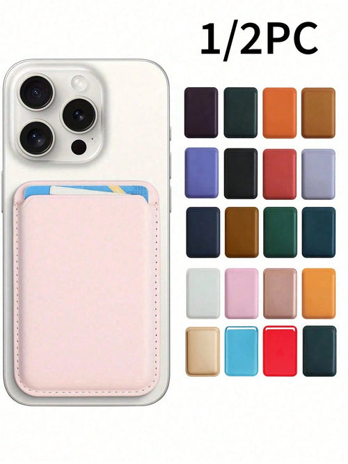 1/2pcs Magnetic Wallet Phone Case Compatible With IPhone 16/15/14/13/12 Pro/Pro Max/Plus/Mini Series, Includes Card Holder, Business Card Holder, Credit Card Holder And Other Accessories, Unisex, Magn