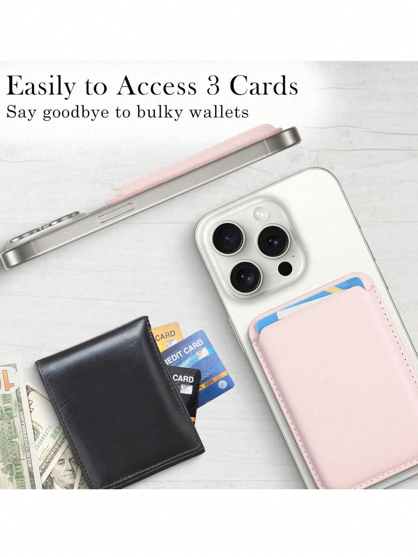 1/2pcs Magnetic Wallet Phone Case Compatible With IPhone 16/15/14/13/12 Pro/Pro Max/Plus/Mini Series, Includes Card Holder, Business Card Holder, Credit Card Holder And Other Accessories, Unisex, Magn