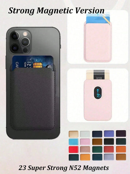 1/2pcs Magnetic Wallet Phone Case Compatible With IPhone 16/15/14/13/12 Pro/Pro Max/Plus/Mini Series, Includes Card Holder, Business Card Holder, Credit Card Holder And Other Accessories, Unisex, Magn