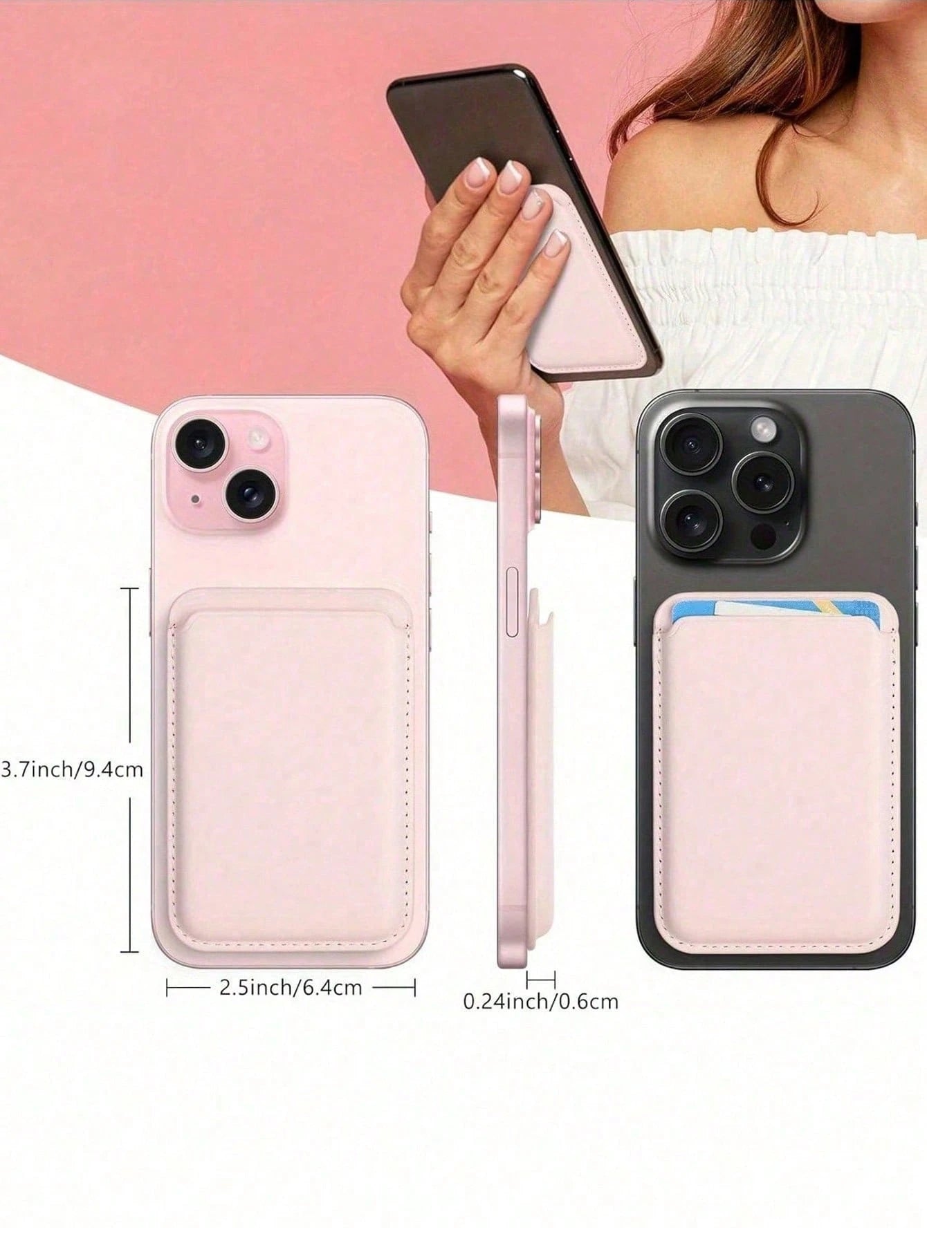 1/2pcs Magnetic Wallet Phone Case Compatible With IPhone 16/15/14/13/12 Pro/Pro Max/Plus/Mini Series, Includes Card Holder, Business Card Holder, Credit Card Holder And Other Accessories, Unisex, Magn