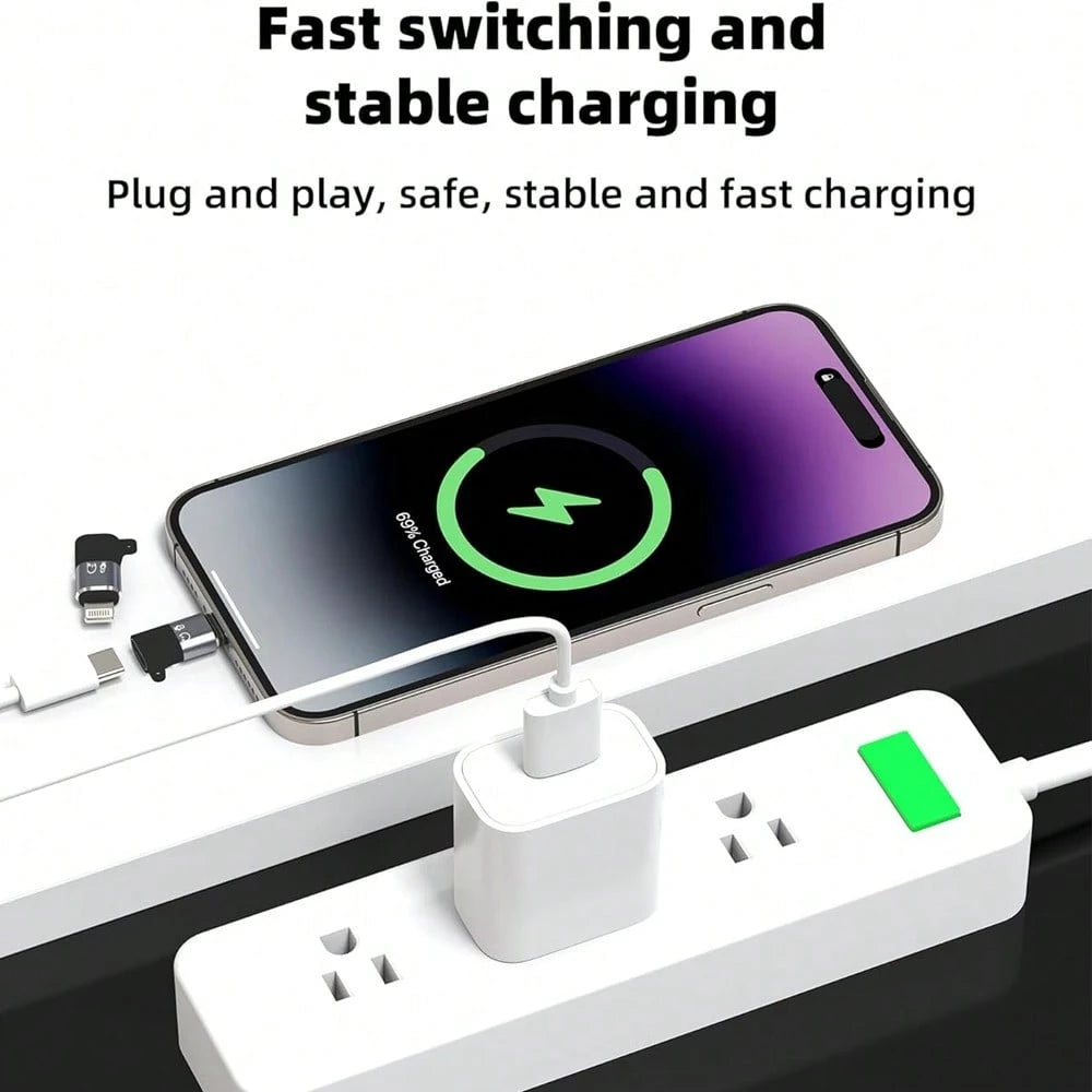 1-2pcs Portable Audio Converter, USB-C Female To Lightning Male Adapter, Compatible With IPhone 14/13/12/11, Smartphone/Computer, Plug And Play Mini Wireless Microphone Receiver, Audio Adapter, Earpho