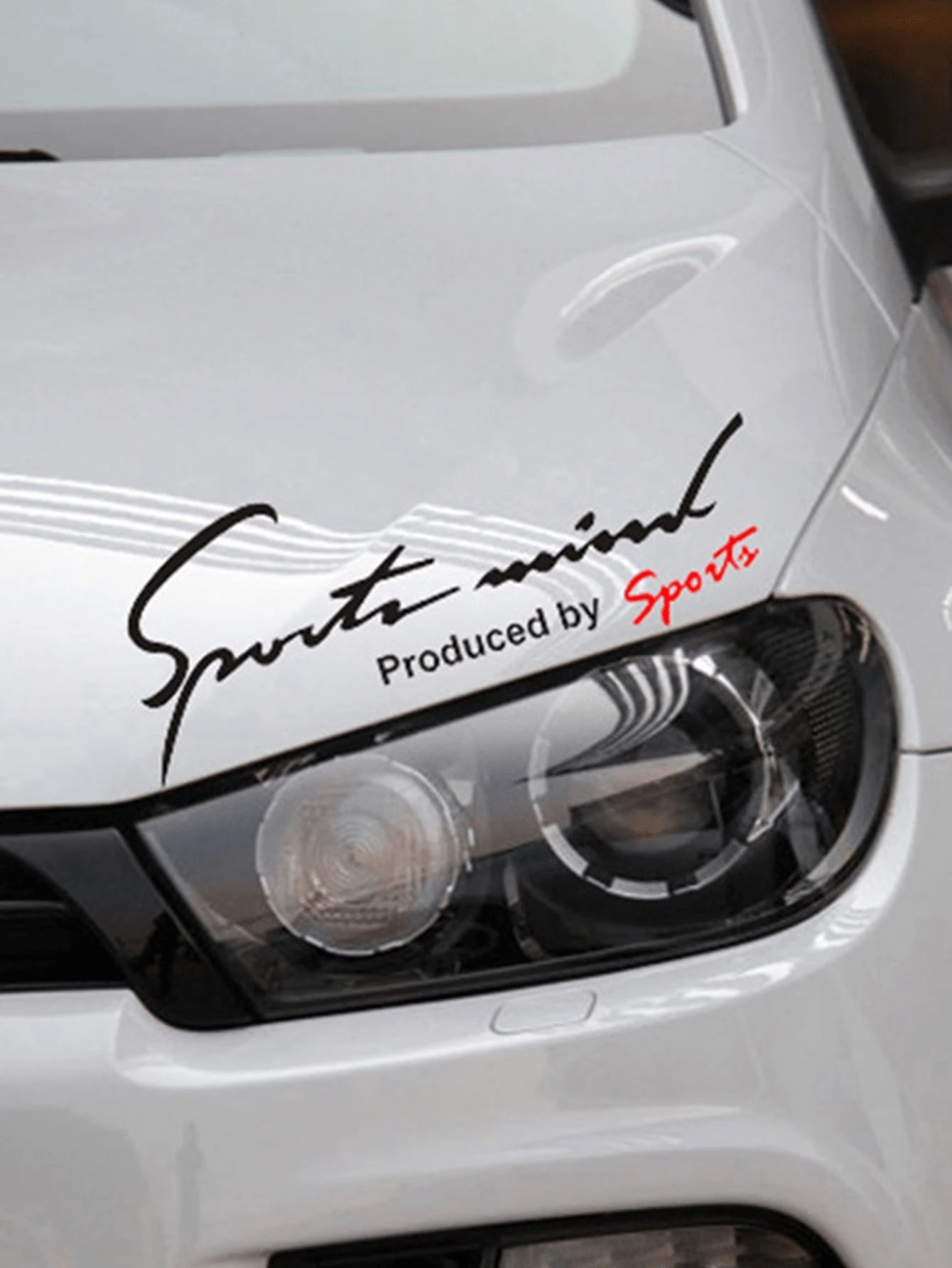 1/2PCS Sports Mind Reflective Racing Decal- Vinyl Hood, Body, Window Sticker For Car, Motorcycle, Electric Vehicle, Fashionable Simple Design