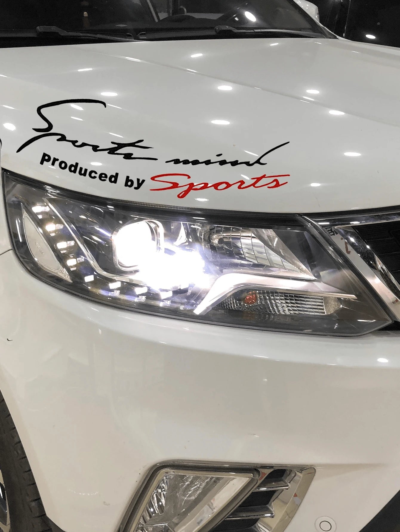 1/2PCS Sports Mind Reflective Racing Decal- Vinyl Hood, Body, Window Sticker For Car, Motorcycle, Electric Vehicle, Fashionable Simple Design