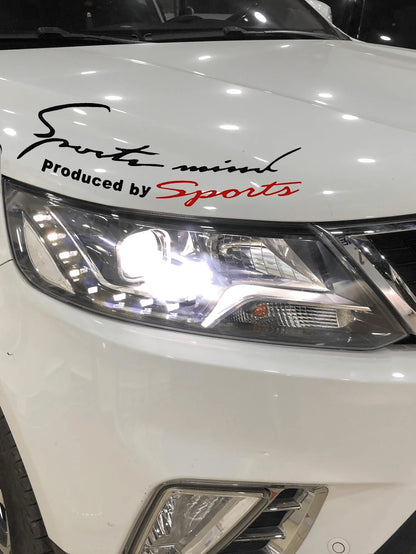 1/2PCS Sports Mind Reflective Racing Decal- Vinyl Hood, Body, Window Sticker For Car, Motorcycle, Electric Vehicle, Fashionable Simple Design
