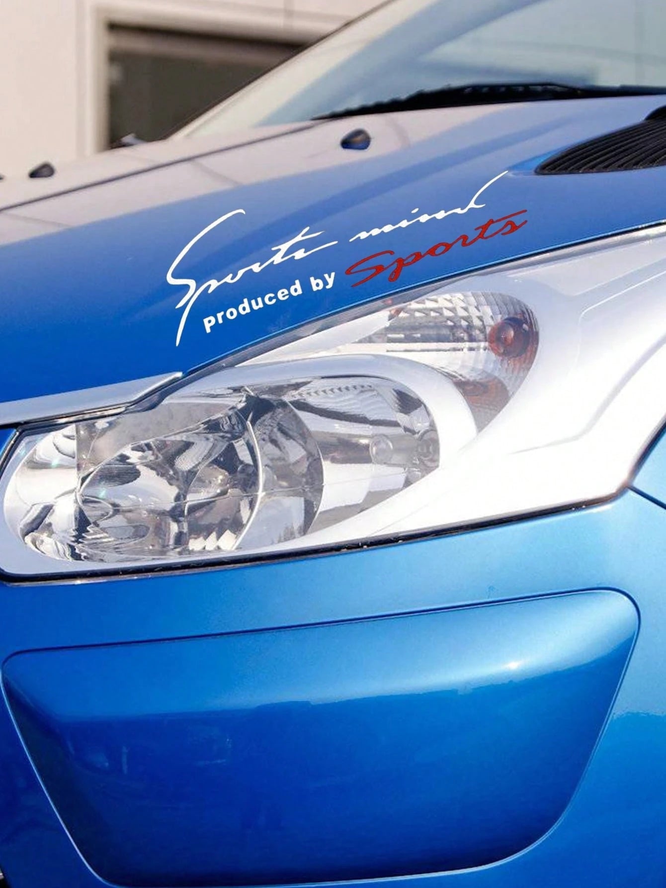 1/2PCS Sports Mind Reflective Racing Decal- Vinyl Hood, Body, Window Sticker For Car, Motorcycle, Electric Vehicle, Fashionable Simple Design
