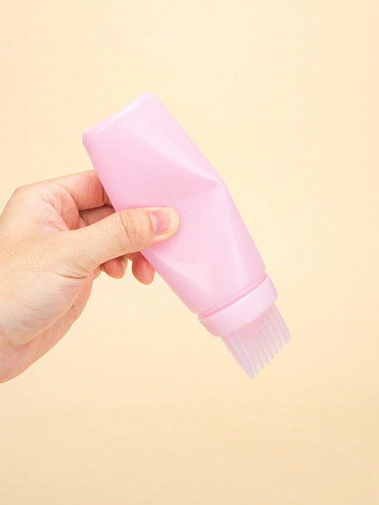 1/2pcs Spray Bottle Set, 180ml Shampoo Bottle, Hair Dye Bottle, Salon Styling Kit, Deep Cleansing Shampoo Bottle, Hair Root Brush, Hair Oil Applicator Bottle With Scale, Suitable For Hair Dyeing, Back