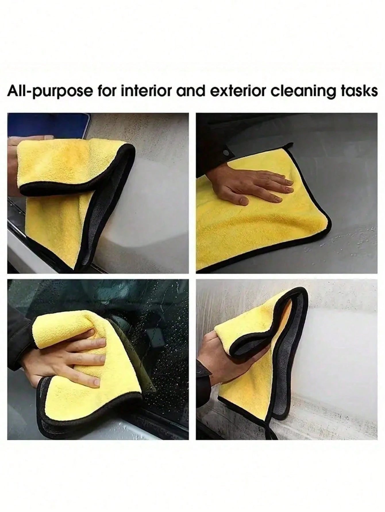 1/3/5/10pcs Multi-Purpose Plush Microfiber Cleaning Cloth Towels, For Home, Car Wash, Drying And Car Detailing