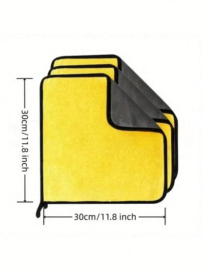 1/3/5/10pcs Multi-Purpose Plush Microfiber Cleaning Cloth Towels, For Home, Car Wash, Drying And Car Detailing