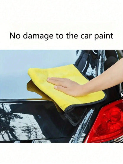 1/3/5/10pcs Multi-Purpose Plush Microfiber Cleaning Cloth Towels, For Home, Car Wash, Drying And Car Detailing