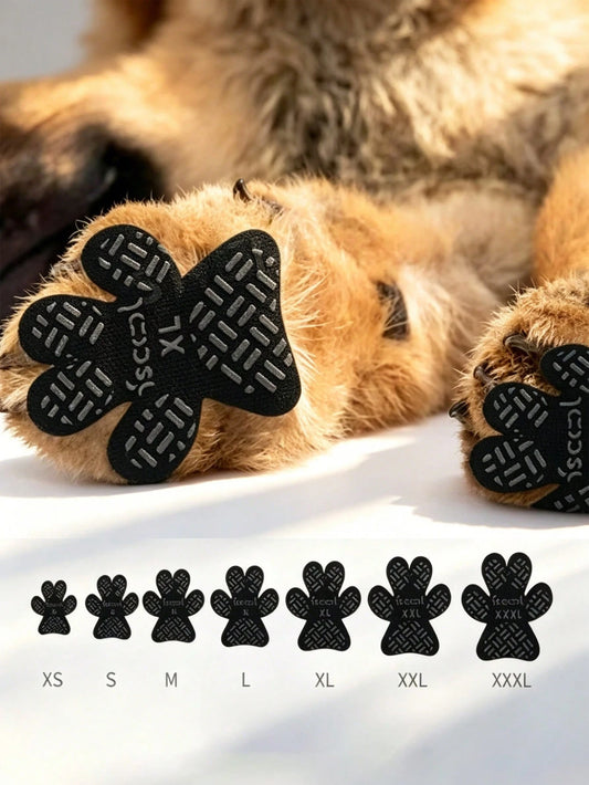 1/4 Pcs Anti-Slip Dog Paw Handle Traction Pads, Dog Paw Protection Stickers With Stronger Adhesive, Suitable For Hard Floors Or Injured, Waterproof Paw Protector Self-Adhesive Shoe/Boot/Sock Replaceme