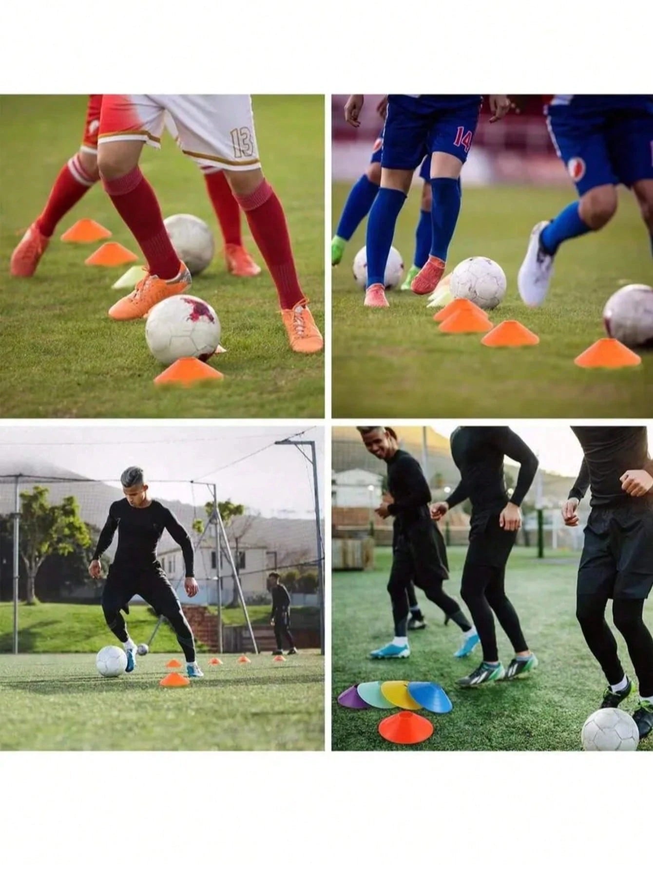 1/5/10/15/20/25/40pcs Round Marker Discs, Soft & Durable Football Training Marker Cones
