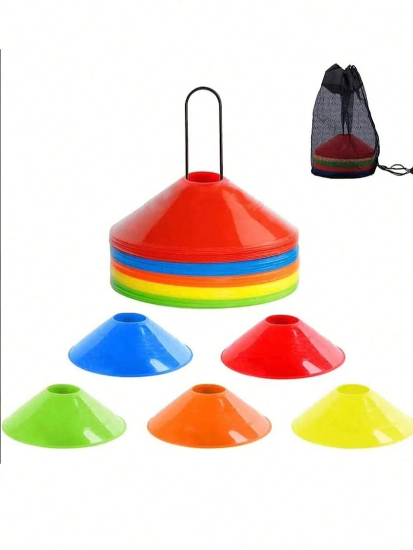 1/5/10/15/20/25/40pcs Round Marker Discs, Soft & Durable Football Training Marker Cones