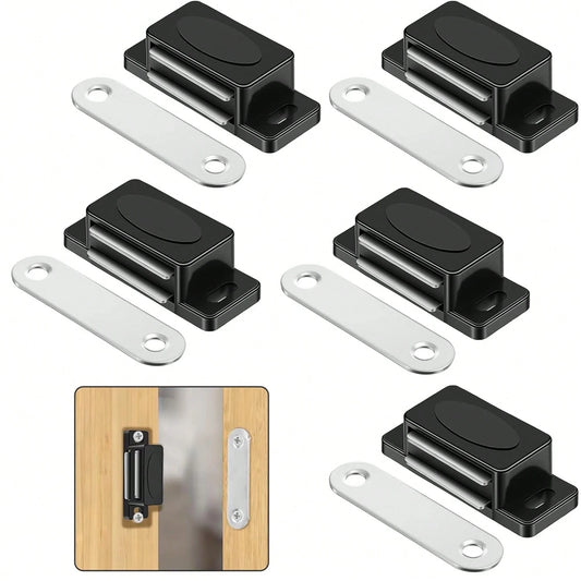 1/5Pcs Cabinet Magnets For Closure, Magnetic Cabinet Door Catch Strong Magnetic For Kitchen Cabinets Bedroom Wardrobe Cabinet Door Catch