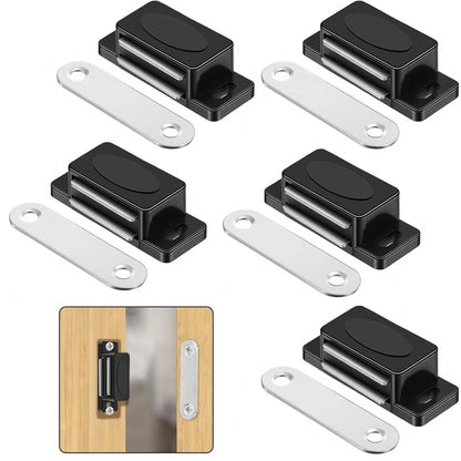 1/5Pcs Cabinet Magnets For Closure, Magnetic Cabinet Door Catch Strong Magnetic For Kitchen Cabinets Bedroom Wardrobe Cabinet Door Catch