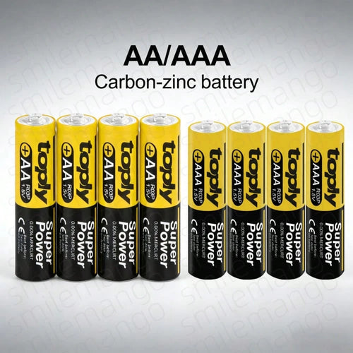 1.5V AA/AAA Disposable Carbon Battery, Suitable For LED Lights, Toys, MP3, Computers, Clocks, Radios, Video Game Consoles, Digital Cameras, Keyboards, And More