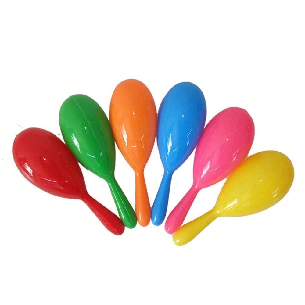 1/6/12pcs Plastic Maracas, Suitable For Birthday Party, Party Favors, Holiday Decorations, Candy Bag Fillers, Random Colors