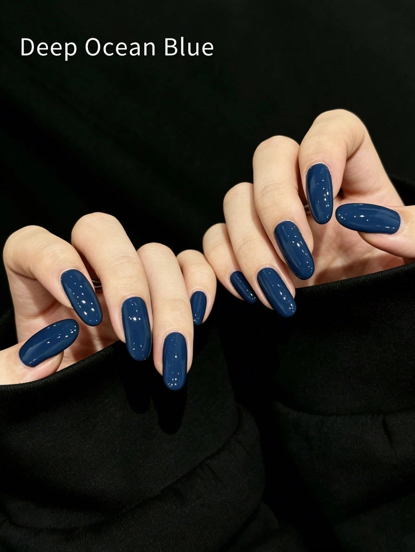 1 Bottle 10ml Deep Sea Blue Gel Nail Polish- Long-Lasting Glossy, Highly Saturated Shine, Sturdy & Durable Nail Gel, Suitable For Nail Salon DIY & Women's Gift