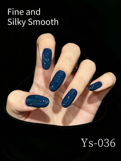 1 Bottle 10ml Deep Sea Blue Gel Nail Polish- Long-Lasting Glossy, Highly Saturated Shine, Sturdy & Durable Nail Gel, Suitable For Nail Salon DIY & Women's Gift