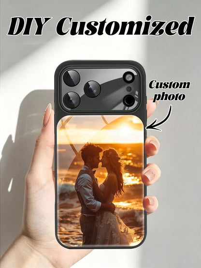 1 Customizable Black Phone Case For Family Couple And Friend Photos, Personalized Customization Cover With Photo, Compatible With 17 Pro Max/17 Air/17 Pro/17 Matte/16/15/14/13 Phone Case, Upgraded Ful