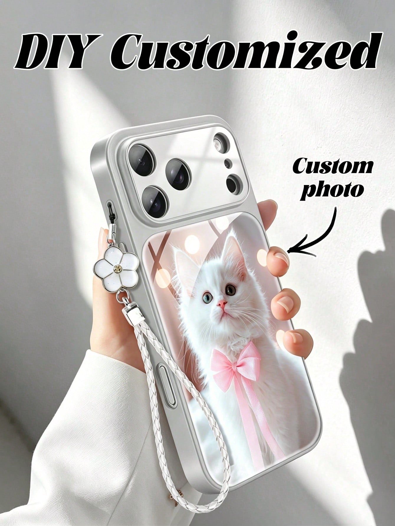 1 Customizable Black Phone Case For Family Couple And Friend Photos, Personalized Customization Cover With Photo, Compatible With 17 Pro Max/17 Air/17 Pro/17 Matte/16/15/14/13 Phone Case, Upgraded Ful