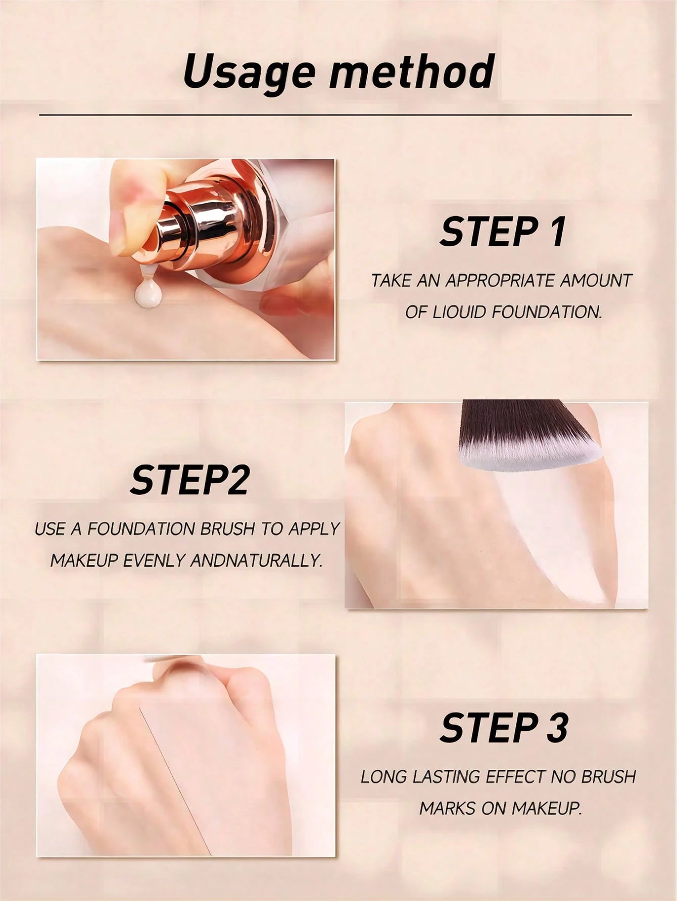 1 Large Oblique Head Foundation Make-Up Brush, Professional Synthetic Makeup Brush, Used For Contour Shaping,Foundation Brush,Concealer Brush,Blush Brush,Contour Brush,Blush Brush,Bronzer Brush,Powder