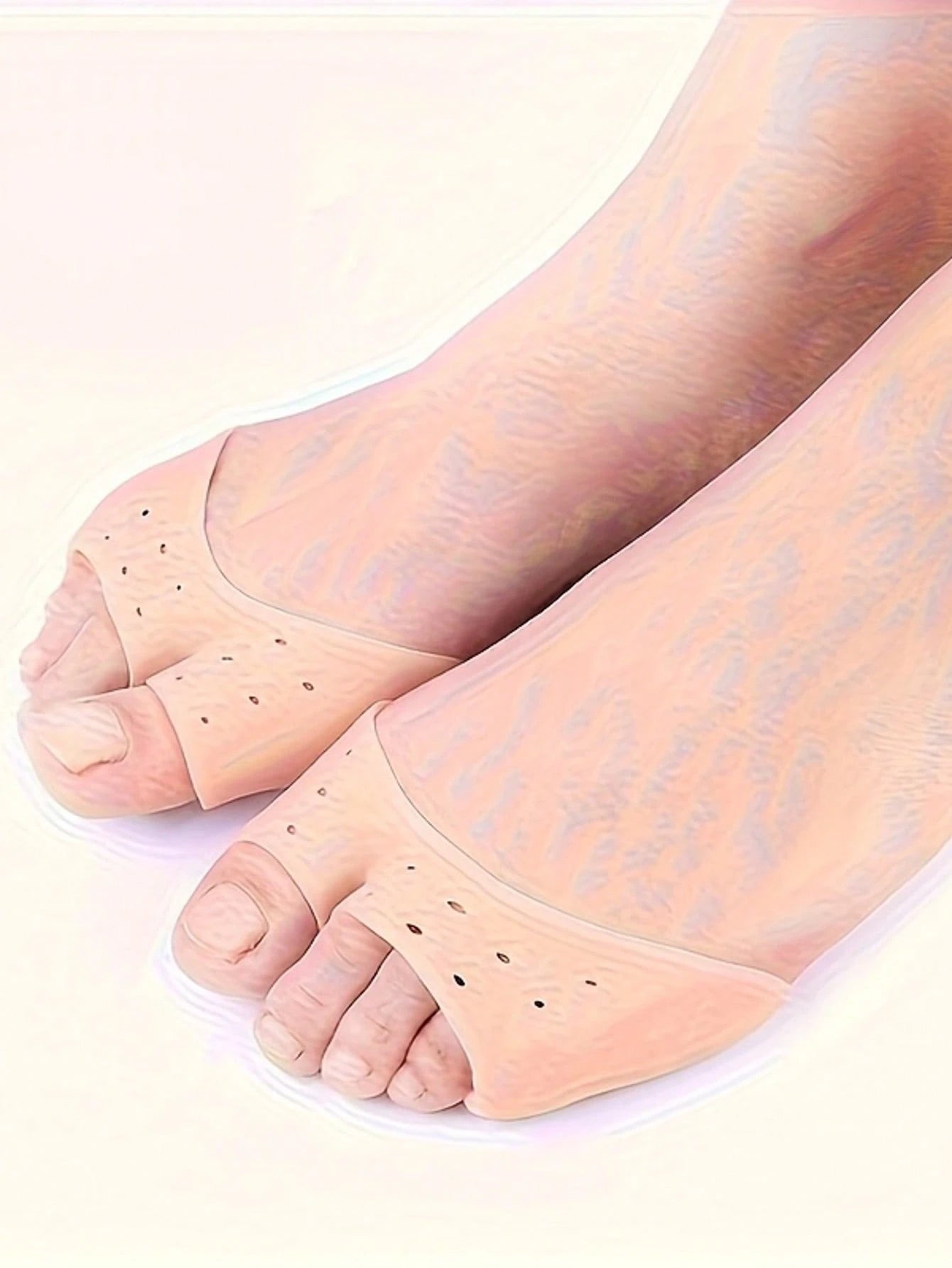 1 Pair Breathable Silicone Toe Pads And Anti-Friction Pads, Toe Protector Socks, Thick Soft Anti-Friction Toe Sleeves, Outdoor Silicone Forefoot Pads, Half Insoles, Breathable Elastic Insoles, Wear-Re