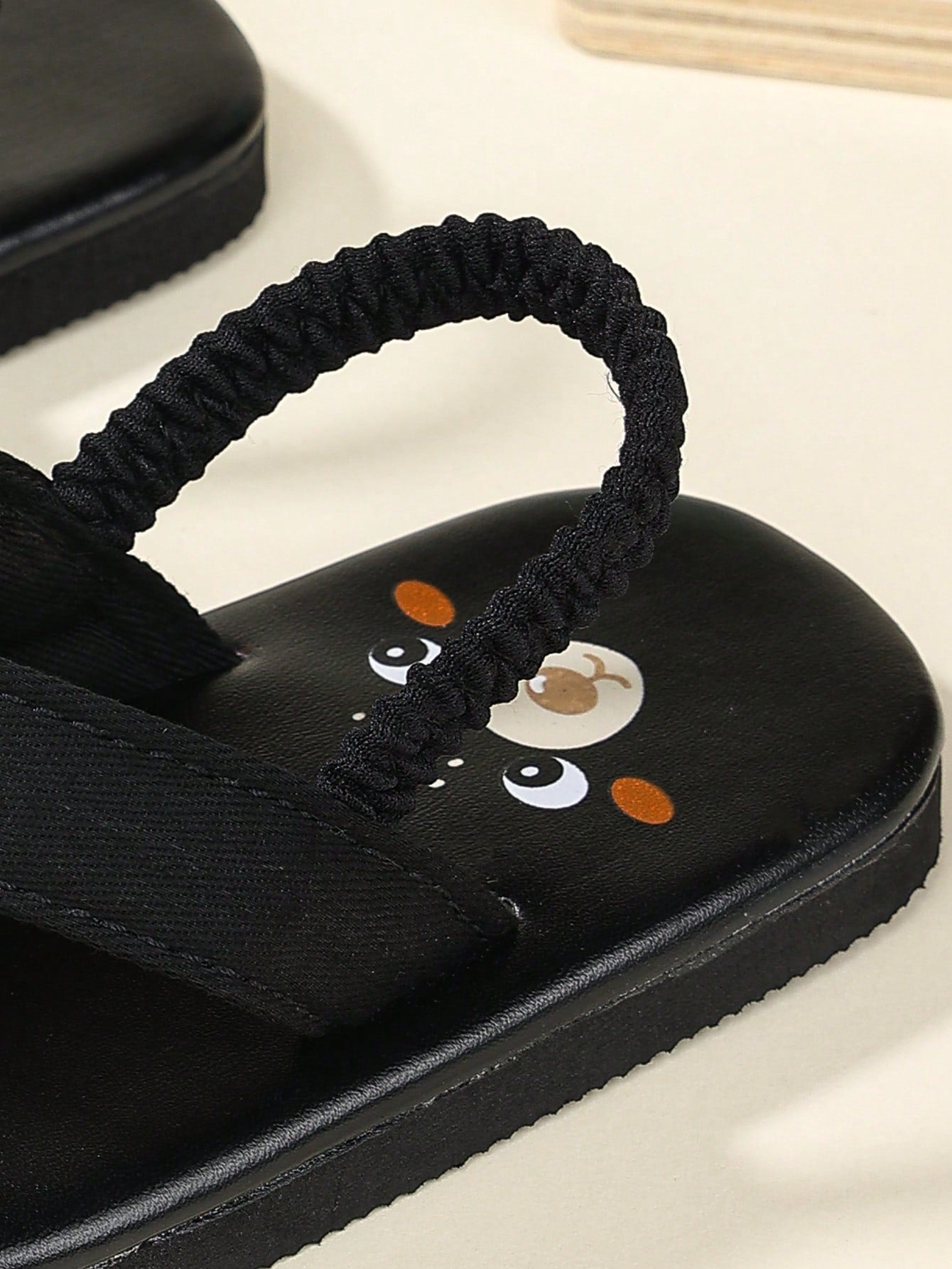 1 Pair Cute Printed Slip-On Non-Slip Flip Flops, Kid-Friendly Outdoor Shoes
