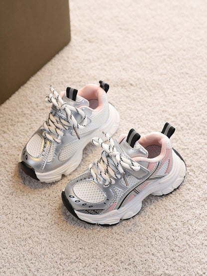 1 Pair Girls' Outdoor Fashionable Versatile Casual Sports Shoes, Toddler Walking Shoes
