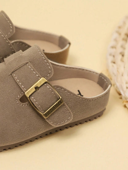 1 Pair Kids Anti-Slip Soft Sole Closed Toe Fashion Casual Flat Slippers Suitable For Spring And Summer Outdoor Wear