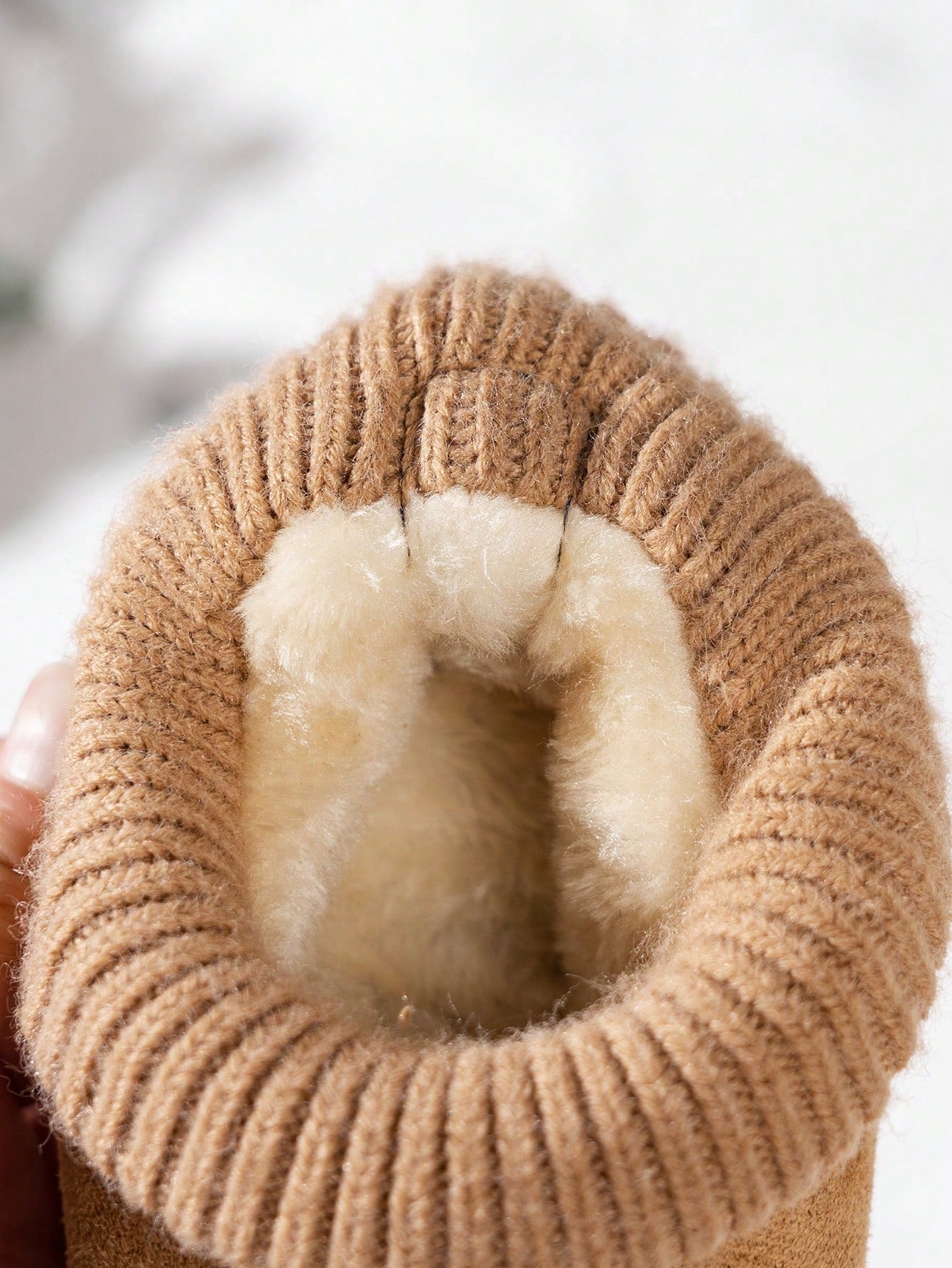 1 Pair Kids Knitted Sock Collar Snow Boots, Winter New Style Anti-Slip Warm Boots For Baby