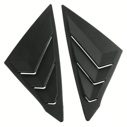 1 Pair Window Louver Compatible With Honda Civic 2022-2025 11th Gen 4-Door Sedan, Matte Black ABS Plastic Side Vent Window Scoop Louver Cover Trim Pair By Ikon Motorsports