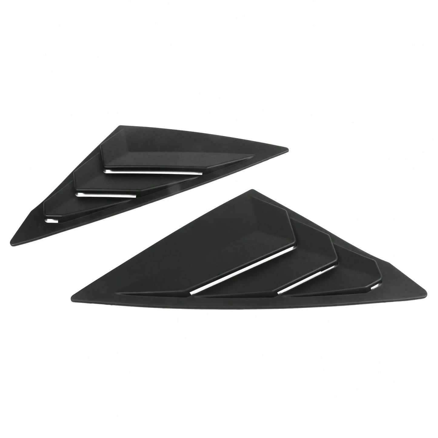1 Pair Window Louver Compatible With Honda Civic 2022-2025 11th Gen 4-Door Sedan, Matte Black ABS Plastic Side Vent Window Scoop Louver Cover Trim Pair By Ikon Motorsports