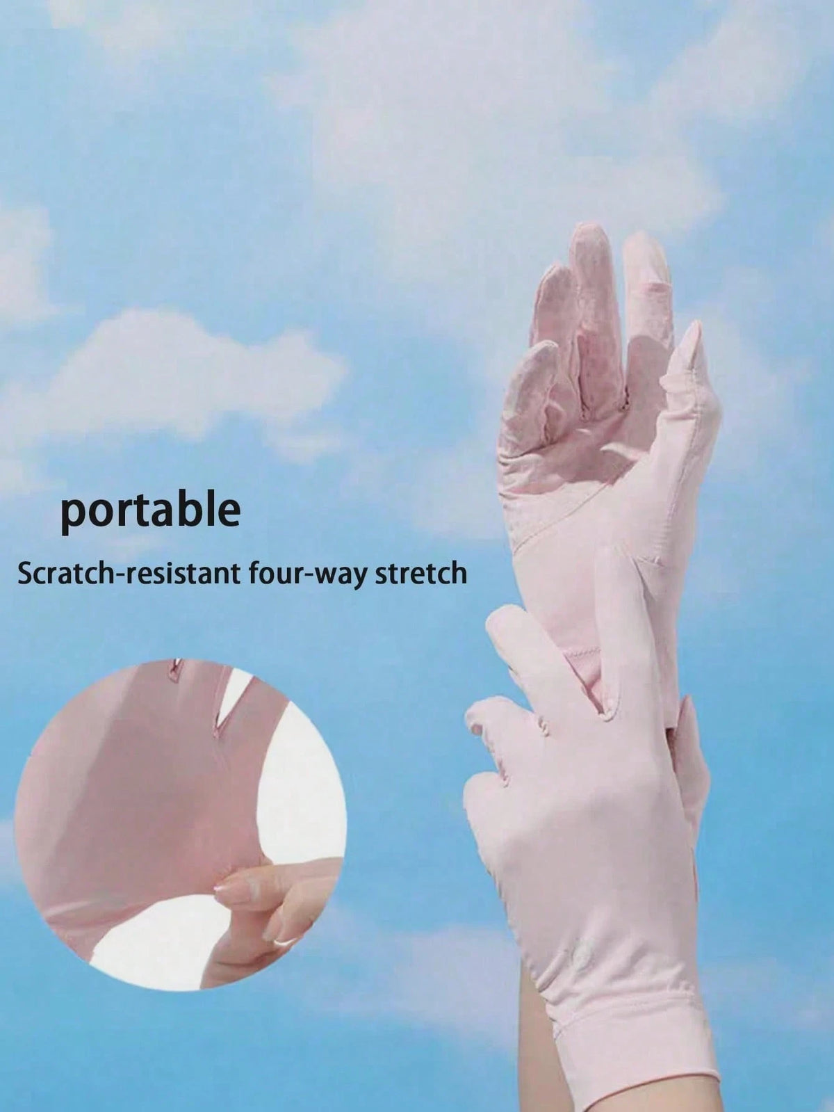 1 Pair Women's Summer Thin Breathable Open-Finger Sun Protection Gloves, Outdoor Cycling Driving Sports Use, Flip-Over 2-Finger Sun Protection