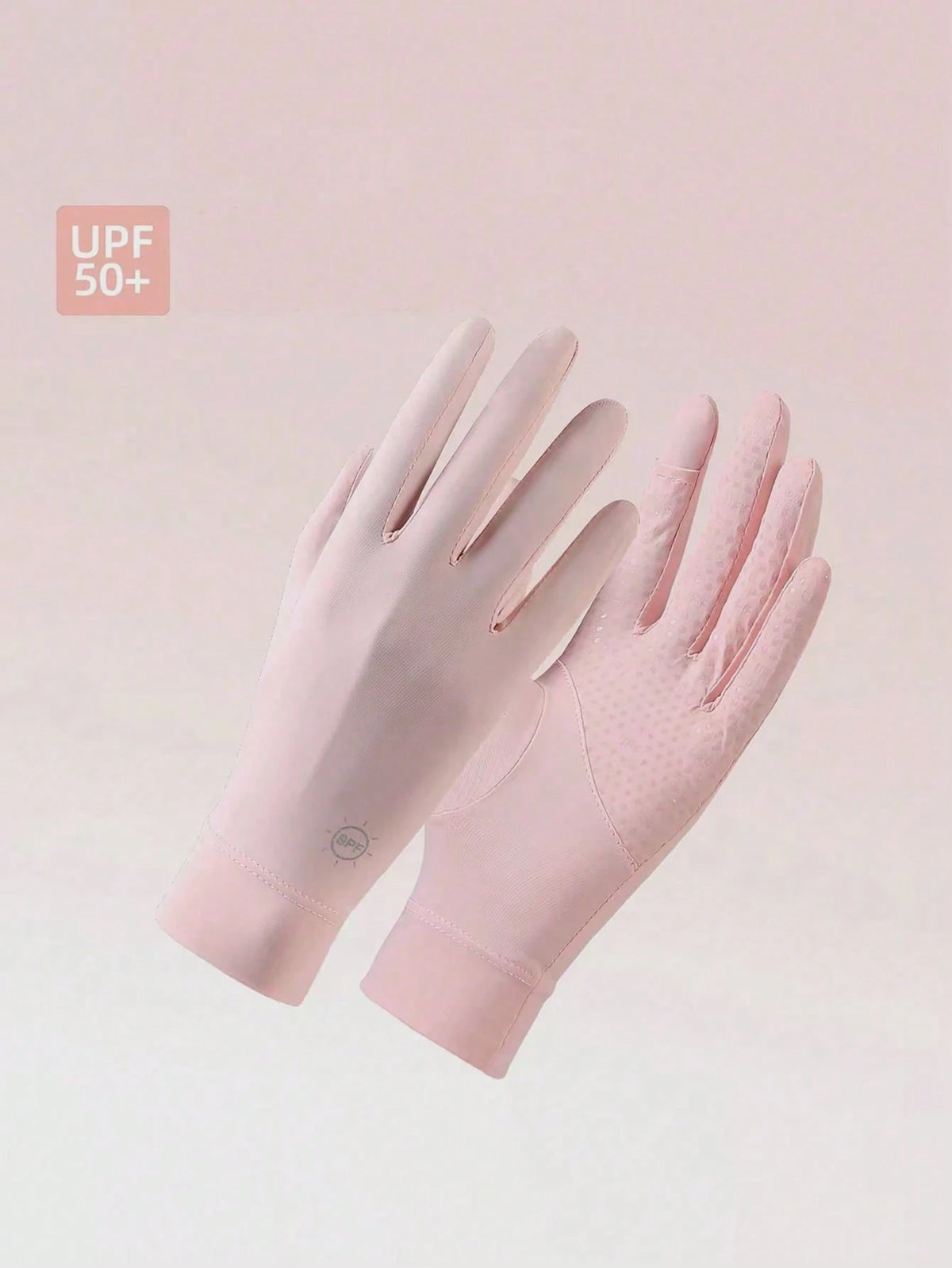 1 Pair Women's Summer Thin Breathable Open-Finger Sun Protection Gloves, Outdoor Cycling Driving Sports Use, Flip-Over 2-Finger Sun Protection