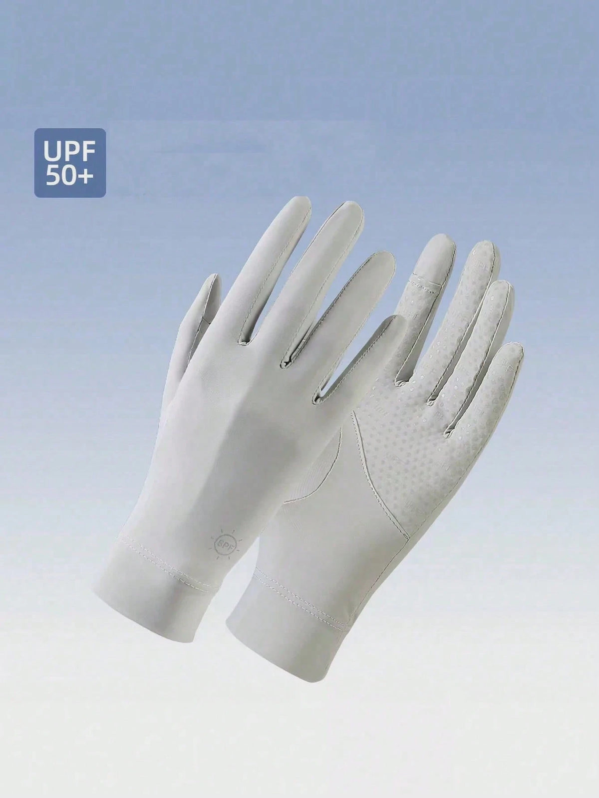 1 Pair Women's Summer Thin Breathable Open-Finger Sun Protection Gloves, Outdoor Cycling Driving Sports Use, Flip-Over 2-Finger Sun Protection