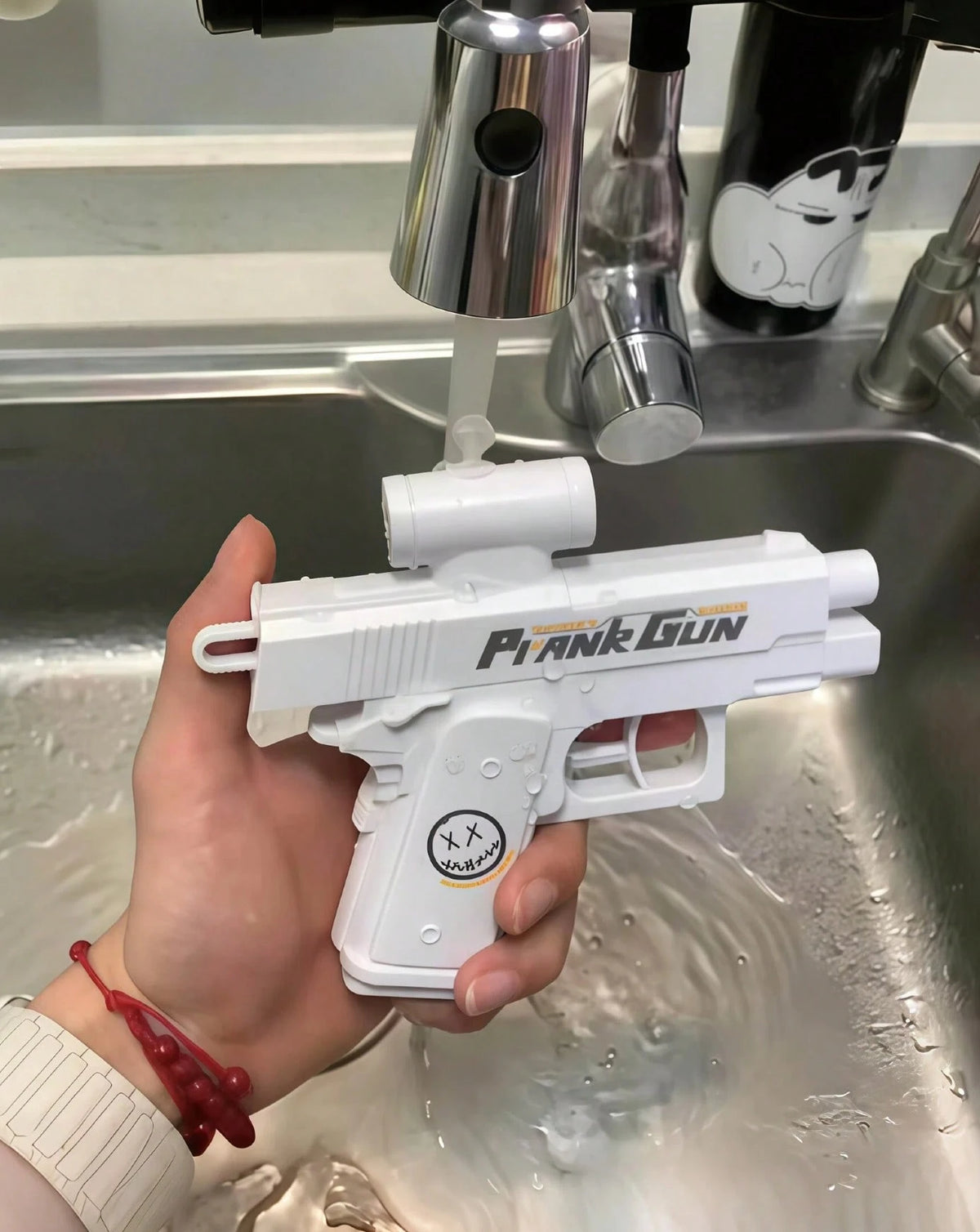 1 Pc Double-Sided Prank Water Gun Creative Reverse Squirting Water Gun Prank Funny Spraying Water Toy#Different Batches May Have Slight Variations In Fonts, Patterns, And Cork Colors.Colors Will Be Sh