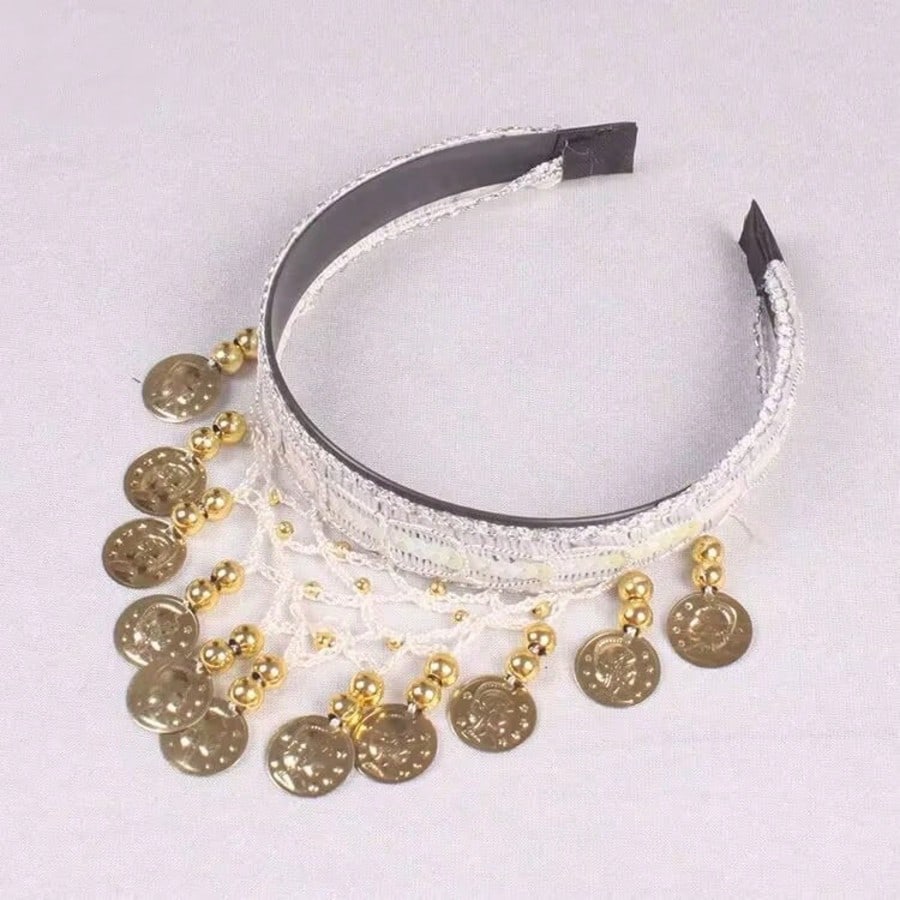 1 Pc Girls Hair Hoop Hair Bands Head Chain Headpiece Headband Belly Dance Costumes For Women Headwear Dance Head Inserted Dance Hair Comb Stage Performance Accessories Head Hoop Crown