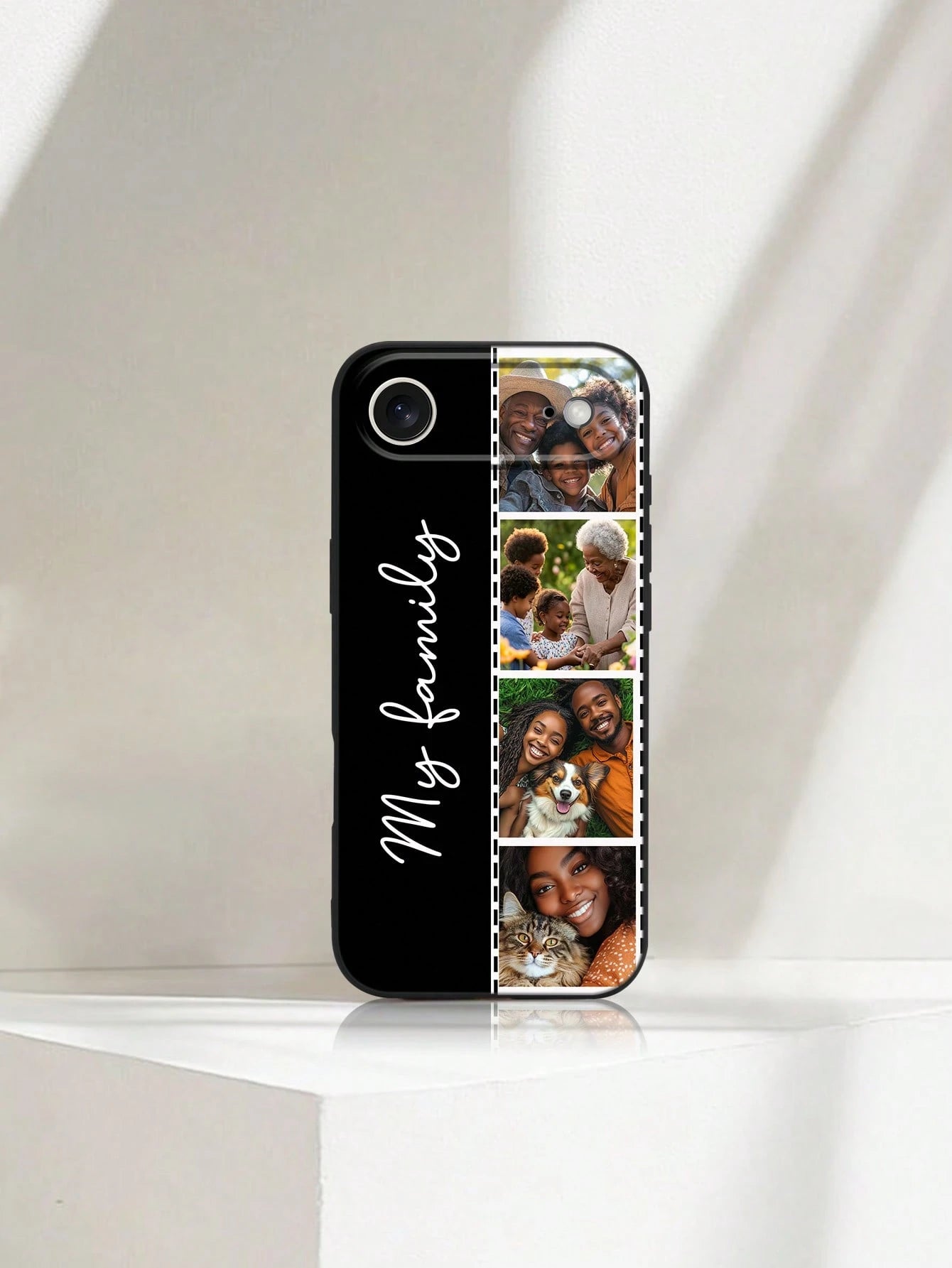 1. Personalized Black Full Coverage Phone Case, 4 Different Style Photo Signatures, Suitable For IPhone 11/12/13/14/15/16pro/16plus/17/17/17air/17pro/17promaxs/17e//25/S25ultra/S25plus/A16/S26/S26ultr