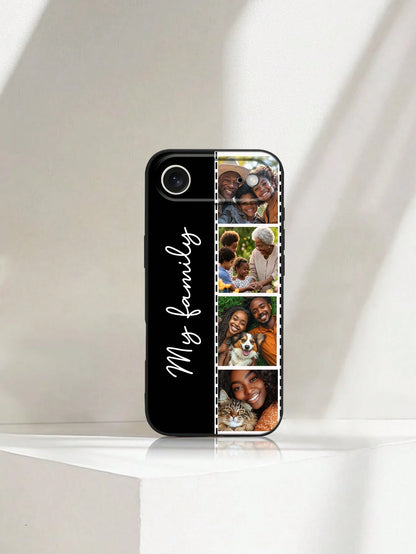 1. Personalized Black Full Coverage Phone Case, 4 Different Style Photo Signatures, Suitable For IPhone 11/12/13/14/15/16pro/16plus/17/17/17air/17pro/17promaxs/17e//25/S25ultra/S25plus/A16/S26/S26ultr