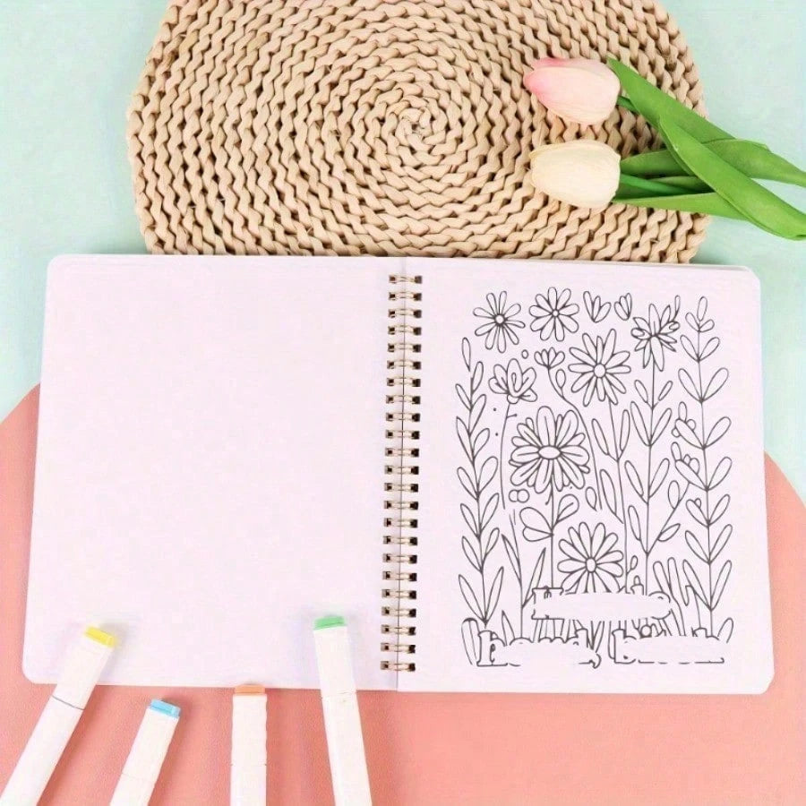1 Picture Book- A Fun Coloring Book With Floral Patterns, Bringing Endless Laughter- The Perfect Gift For Ladies