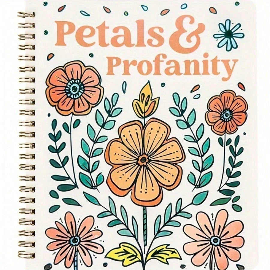1 Picture Book- A Fun Coloring Book With Floral Patterns, Bringing Endless Laughter- The Perfect Gift For Ladies