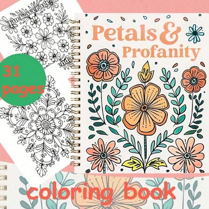 1 Picture Book- A Fun Coloring Book With Floral Patterns, Bringing Endless Laughter- The Perfect Gift For Ladies