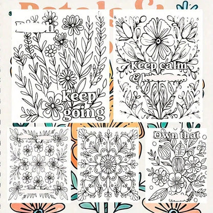 1 Picture Book- A Fun Coloring Book With Floral Patterns, Bringing Endless Laughter- The Perfect Gift For Ladies