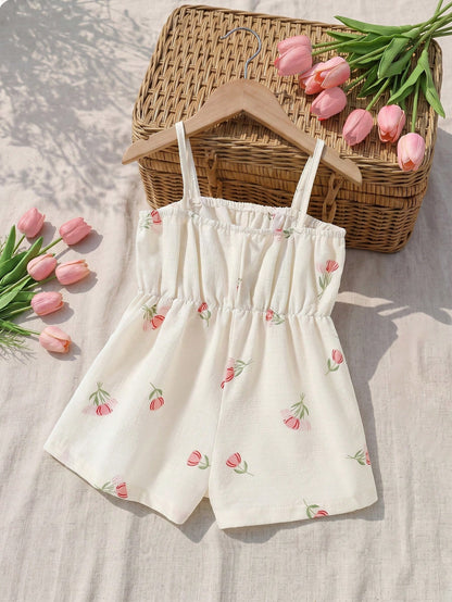 1-Piece Cute Baby Girl: Casual, Simple, And Adorable Striped Romper With All-Over Print And Bow. Suitable For Birthday Parties, Evening Parties, Performances, Weddings, Baptisms, Opening Ceremonies, E