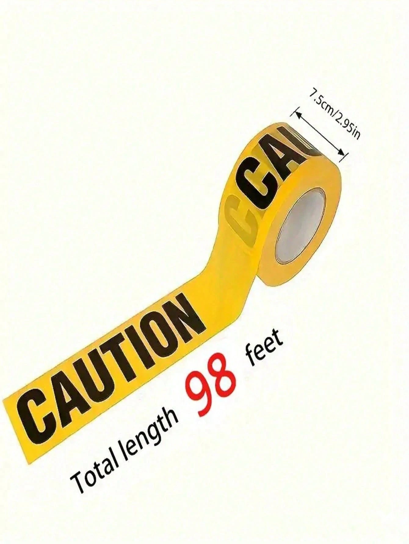 1 Roll 2500cm Yellow Halloween Caution Tape, Suitable For Birthday, Confirmation, General Celebrations, Party Supplies, Carnival, Construction Themed Events, Halloween And More- Non-Adhesive Polyethy