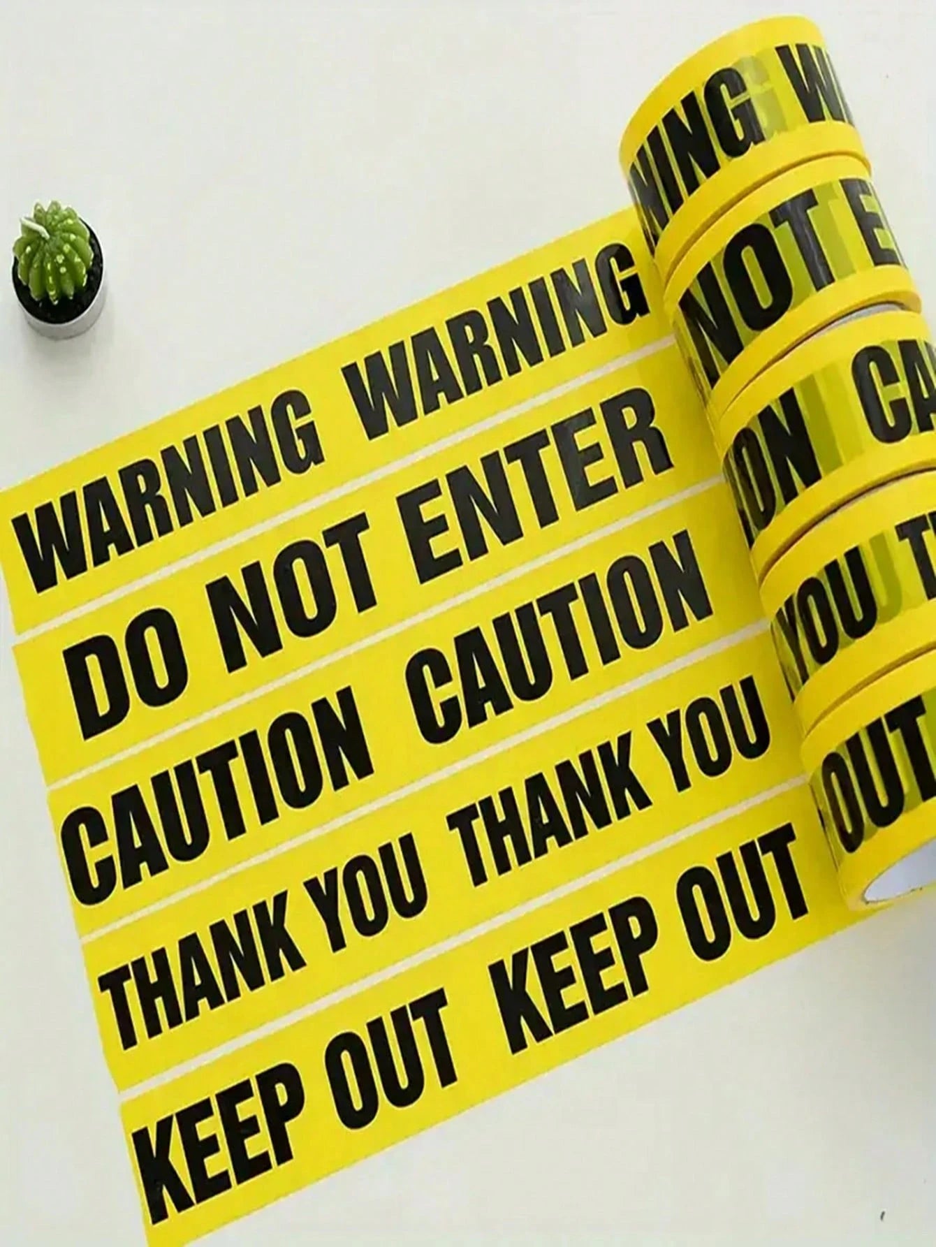 1 Roll 2500cm Yellow Halloween Caution Tape, Suitable For Birthday, Confirmation, General Celebrations, Party Supplies, Carnival, Construction Themed Events, Halloween And More- Non-Adhesive Polyethy