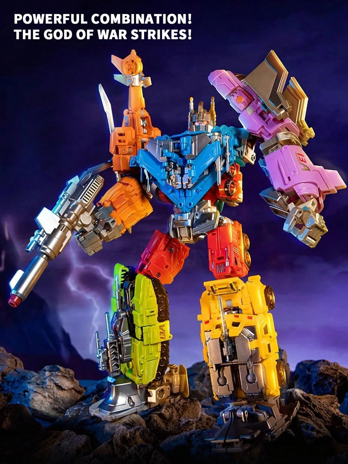 1 Set 7-In-1 Alloy Land-Air-Sea Transforming Mecha- Tank/Plane/Aircraft Carrier 2-Mode Combo Robot, Boys Collectible Educational Assembly Toy, Premium Gift Box Holiday Present
