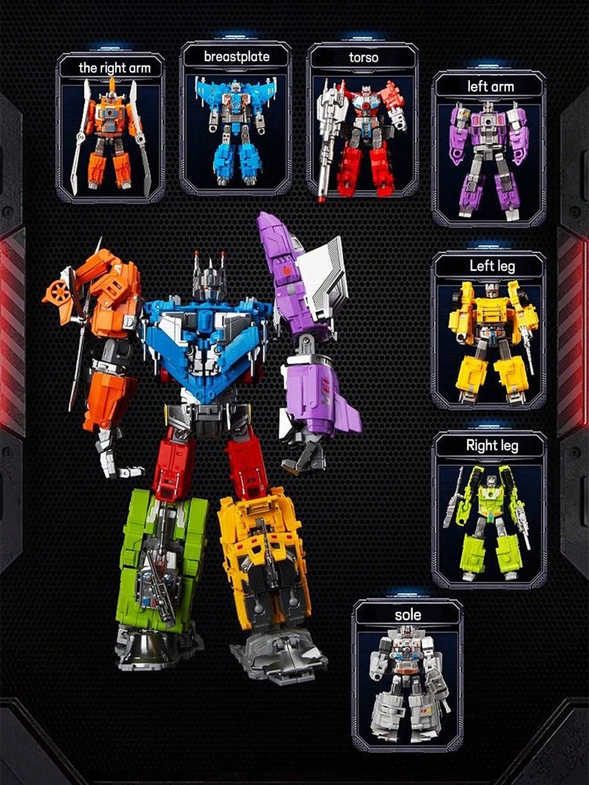 1 Set 7-In-1 Alloy Land-Air-Sea Transforming Mecha- Tank/Plane/Aircraft Carrier 2-Mode Combo Robot, Boys Collectible Educational Assembly Toy, Premium Gift Box Holiday Present
