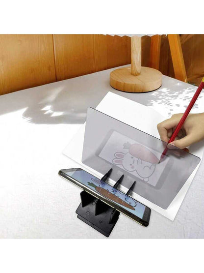 1 Set Creative Drawing & Sketching Tools Kit With Projection Board- Compatible With Phones And Tablets, Suitable For Artists, Painting Lovers, Portable Optical Drawing Projection Tool, Christmas, New